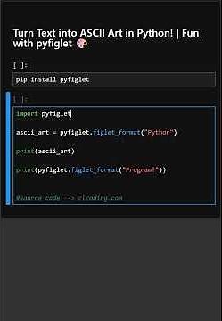 Turn Text into ASCII Art in Python!