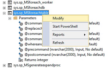 An introduction to sp_MSforeachtable; run commands iteratively through all tables in a database