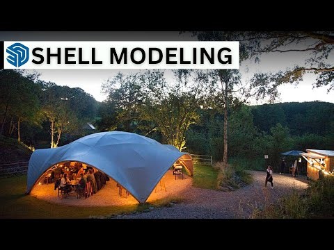 How to model a COMPLEX SHELL in SketchUp