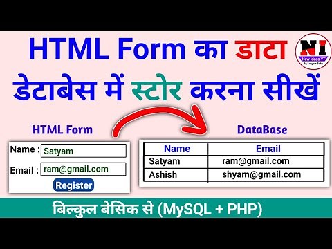 How to store HTML Form data in Database..| How to connect HTML Form with MySQL Database using PHP