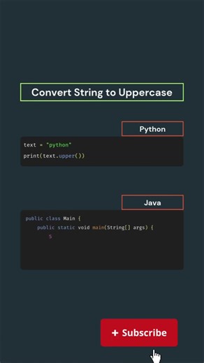 Convert Text in uppercase in python and java #reels #viral #correctcoding #webdesign #shorts