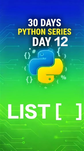@kiran on Instagram: "Day 12 — Python List Today I explained what a List is, how it works, and showed a practical coding demo at the end. Watch till the end! 👨‍💻🔥 #day12 #pythonlist #pythonforbeginners #codingjourney #dailycoding #learnpython #programmingbasics #codewithme #pythontraining #codinglife #studentscommunity #engineerlife"