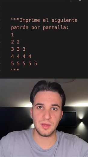 Patrones numéricos en Python con bucles anidados