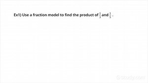 Multiplying Fractions Using Fraction Models | Algebra | Study.com