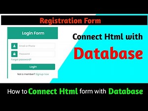 how to connect html form with mysql database using php