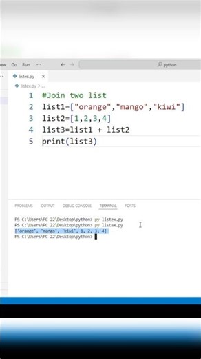python join two list | how to join two list in python