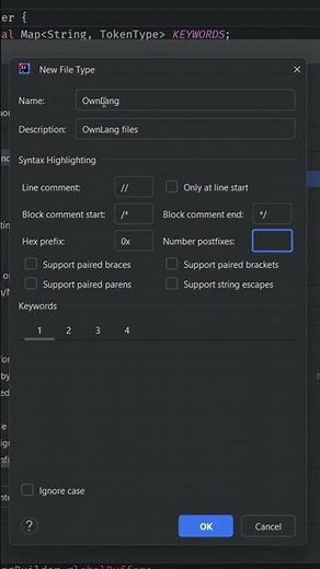 Adding a syntax highlighting in IntelliJ IDEA | Creating programming language