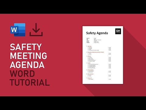 Basic Safety Meeting Agenda Template | Microsoft Word Tutorial