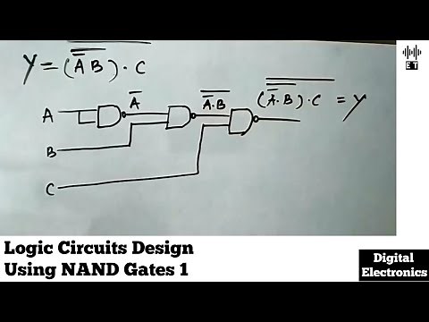 Logic Circuit Design From Boolean Expression Using NAND Gates | Question 1 | Digital Electronics