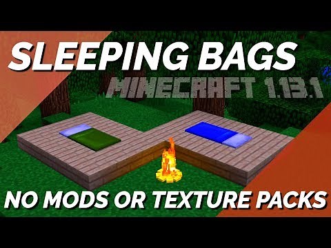Minecraft: How to Make a Sleeping Bag - A Campsite by Avomance with Campfire in Vanilla Minecraft