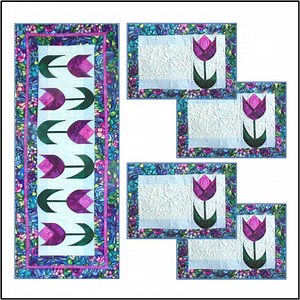 Spring Tulips Table Runner & Placemats PDF Quilt Pattern - Etsy