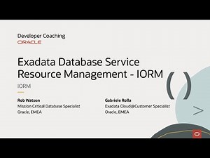 Exadata Database Service Resource Management - IORM