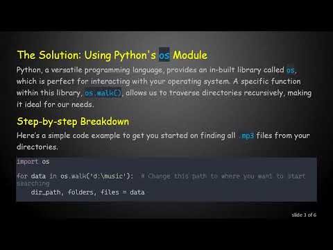 How to Find *.mp3 Files Across Your System Using Python