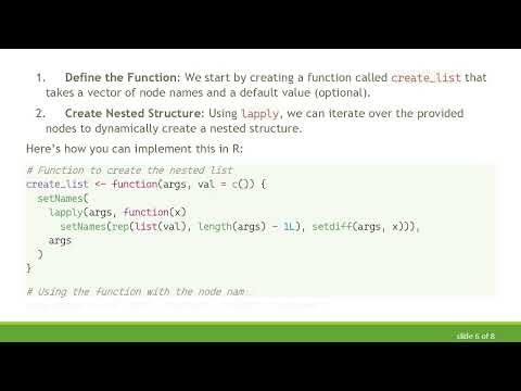 Creating a Nested Named List in R for Graph Structures