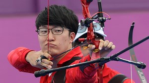 Japanese men's archery team wins shoot-off for bronze