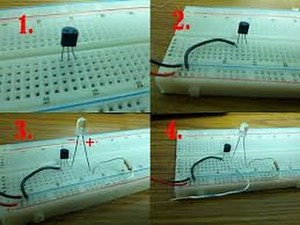 comment fonction un transistor avec une led et resistance