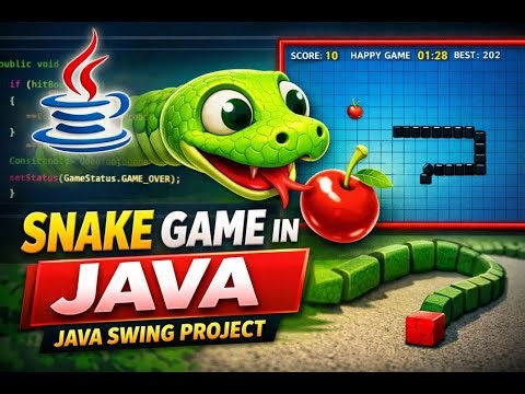 I Built a Classic Snake Game in Java | Java Swing Game Development | Happy Snake Game 🐍 | HappyCoder