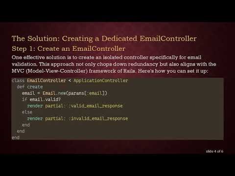 Creating a General API Controller for Email Validation in Ruby on Rails