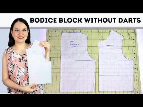 How to draft a DARTLESS bodice block for woven fabrics? Simple drafting tutorial 2021