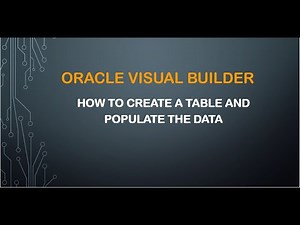 How to create a table in vbcs | How to populate Business object data into a table in VBCS