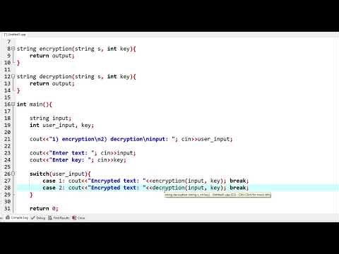 caesar cipher code in c++ in hindi urdu easy code | encryption and decryption | 2023