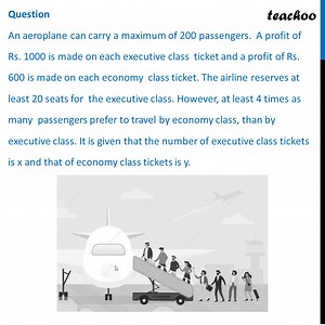 Linear Programming Class 12 - Case Based MCQ - An aeroplane can carry