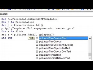 PowerPoint VBA: new presentation from template