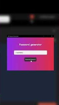 Python generator app #python #programming #coding