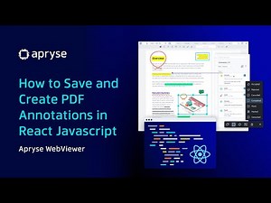 How to Save and Create PDF Annotations in React Javascript | Apryse WebViewer