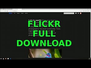 Flickr photo download to PC