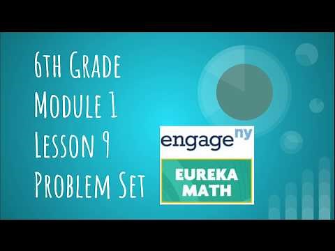 Engage NY // Eureka Math Grade 6 Module 1 Lesson 9 Problem Set