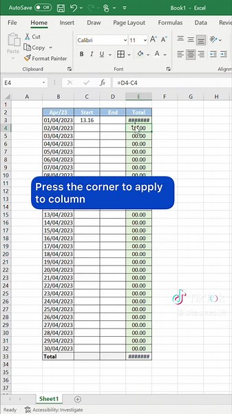 Automate Your Time Sheet with Excel Formulas and Functions