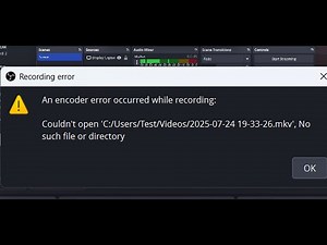 Fix OBS Recording Error An Encoder Error Occurred While Recording On PC