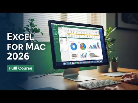 Microsoft Excel for Mac Full Course 2026 | Office 365 Excel Tutorial for Beginners | Excel for Mac