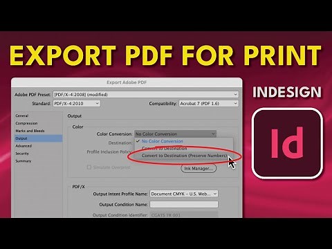 InDesign Export PDF For Print