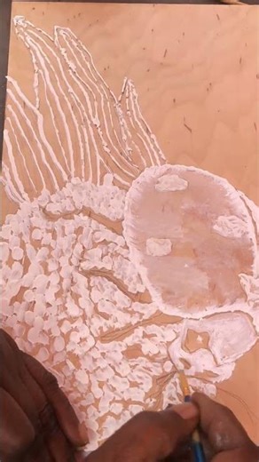 #art #ladybug # modeling paste #flowers part2