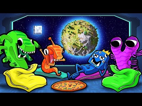 RAINBOW ALIEN SLEEPOVER! (Minecraft)