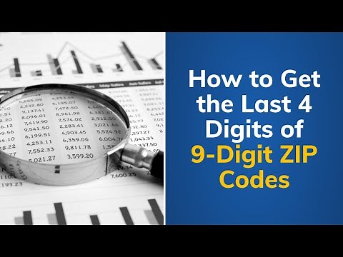 ZIP+4 Code™ Lookup: How To Get the Last 4 Digits of 9-Digit ZIP Codes | Tutorial