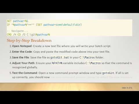 Mastering Batch Files to Change the Directory with Ease