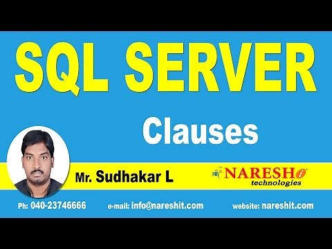 Clauses in SQL Server | MSSQL Training Tutorial