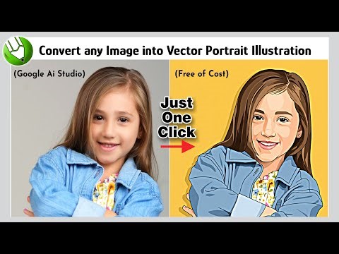 Convert Your Photo into Vector Portrait Illustration | Google Ai Studio + Coreldraw Tutorial