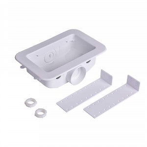 Check The Home Depot's Q&A Before Buying: Oatey 3-1/2 in. Center Drain Washing Machine Outlet Box