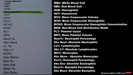 Complete Blood Count (CBC) NCLEX Review