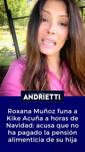 A solo horas de las celebraciones de Navidad, la exmodelo Roxana Muñoz utilizó sus redes sociales para lanzar una dura crítica contra su expareja, el exfutbolista Kike Acuña, por el incumplimiento en el pago de la pensión de alimentos de su hija Taira. A través de un video en Instagram, Muñoz hizo un llamado general a los "papitos corazón" para que se pongan al día con sus obligaciones económicas en un mes de altos gastos, señalando directamente a Acuña de aprovecharse de un error administrativo