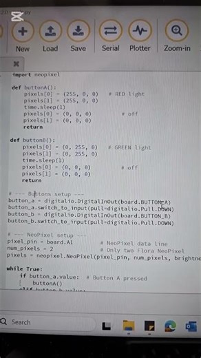 10L - How to Program Buttons to light up Flora Neopixels