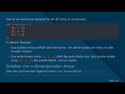 Ein 2D Javascript Array mit Leichtigkeit erstellen
