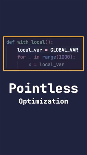 This Python “Optimization” Is Useless | #python #pythonforbeginners