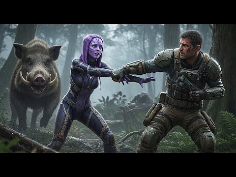 Human Rescues Stranded Alien Woman from Savage Boars and Takes Her on a Thrilling Escape! HFY SciFi