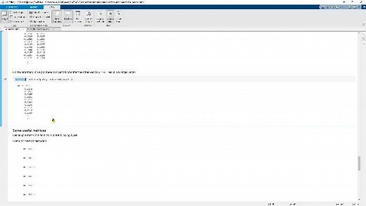 Mathematics and Matrices in MATLAB