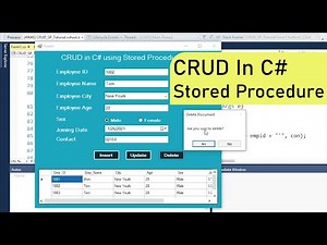 CRUD in C# With SQL Stored Procedure | Swift Learn